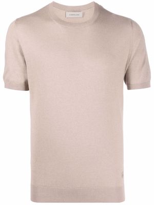 Corneliani cotton-cashmere crew T-shirt - Neutrals