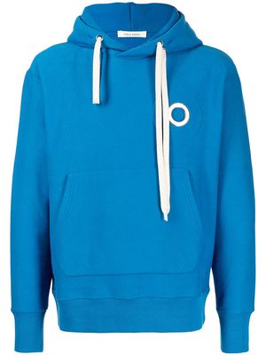 Craig Green eyelet-embellished fleece hoodie - Blue