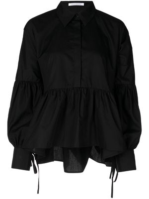 Cecilie Bahnsen long-sleeve ruffle shirt - Black