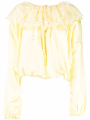Patou lace-collar blouse - Yellow