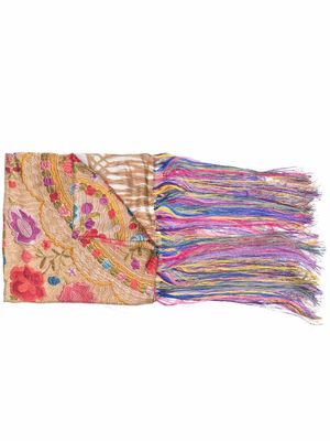 Pierre-Louis Mascia floral-print silk scarf - Neutrals