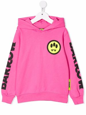Barrow kids logo-print cotton hoodie - Pink