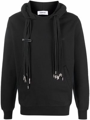 AMBUSH drawstring cotton hoodie - Black