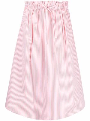 Woolrich stripe-print contrast skirt - Blue