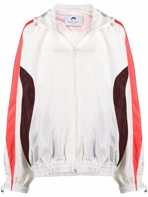Marine Serre crescent moon-print track jacket - White