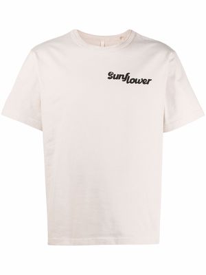 Sunflower logo-print cotton T-shirt - Neutrals