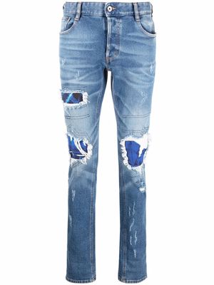 Just Cavalli ripped-detailed skinny jeans - Blue