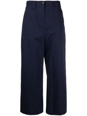 PS Paul Smith wide-leg cropped trousers - Blue