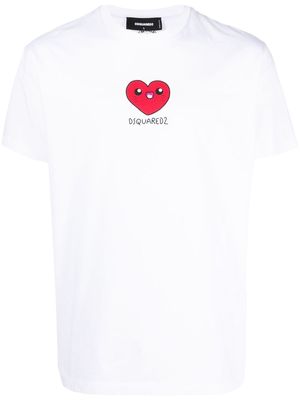 Dsquared2 heart-motif logo cotton T-shirt - White