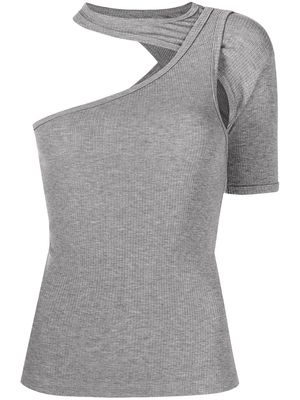 RtA asymmetric short-sleeved T-shirt - Grey