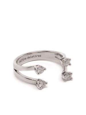 Delfina Delettrez 18kt white gold Dots diamond ring - Silver