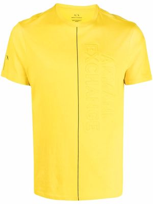 Armani Exchange embossed logo cotton T-shirt - Yellow