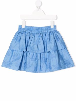 Brunello Cucinelli Kids patterned ra-ra skirt - Blue