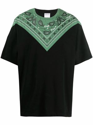 Marcelo Burlon County of Milan bandana-print collar T-shirt - Black