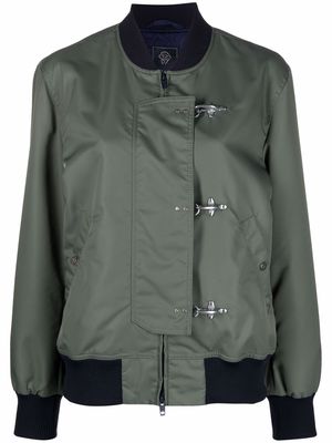 Fay toggle-fastening bomber jacket - Green