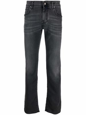 Jacob Cohen bandana-detail slim jeans - Black