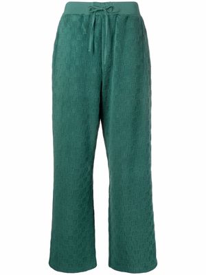 AMBUSH monogram jacquard knitted trousers - Green