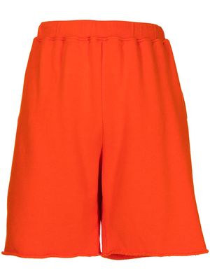 Aries Temple logo-print track shorts - Orange