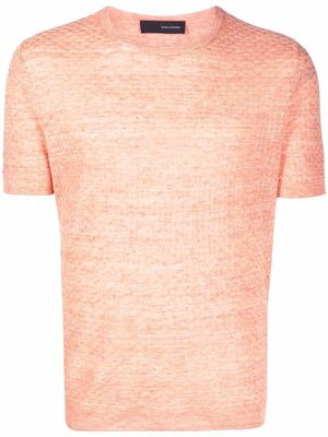 Tagliatore short-sleeved linen T-shirt - Orange