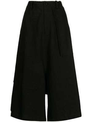 Y's flared culotte trousers - Black