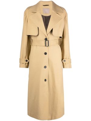 12 STOREEZ single-breasted trench coat - Brown