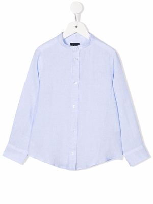 Fay Kids button-down fitted shirt - Blue