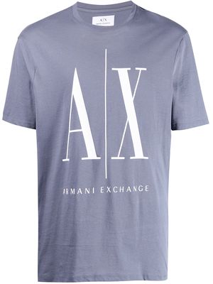 Armani Exchange logo-print crewneck T-shirt - Blue