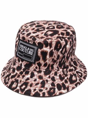Versace Jeans Couture animal-print bucket hat - Brown