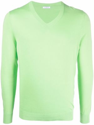 Malo V-neck cotton jumpsuit - Green