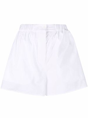 Patou high-wasited cotton shorts - White