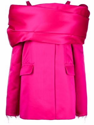 AZ FACTORY wrap-detail satin jacket - Pink