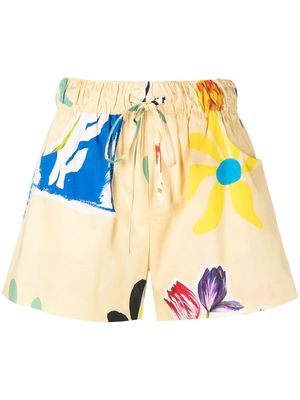 Monse floral-print pyjama shorts - Neutrals
