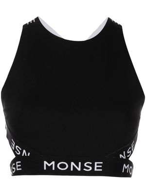 Monse logo-strap cropped top - Black