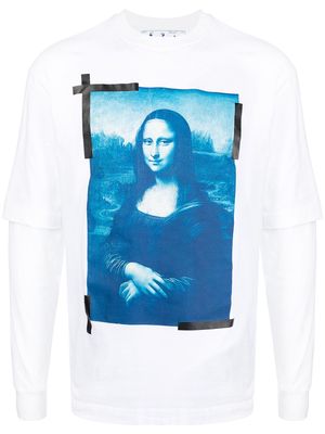Off-White Monalisa-print long-sleeve cotton T-shirt