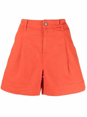 P.A.R.O.S.H. Carabre pleat-detail shorts - Orange