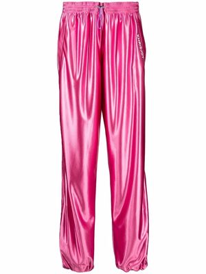 Khrisjoy metallic-effect loose trousers - Pink