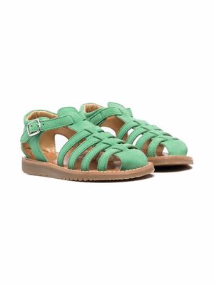 Gallucci Kids buckle-fastening leather sandals - Green