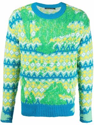 Andersson Bell Submerge nordic-knit jumper - Green