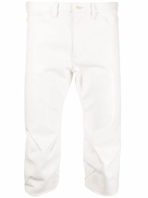 Comme Des Garçons Homme Plus 3/4 length cropped trousers - White
