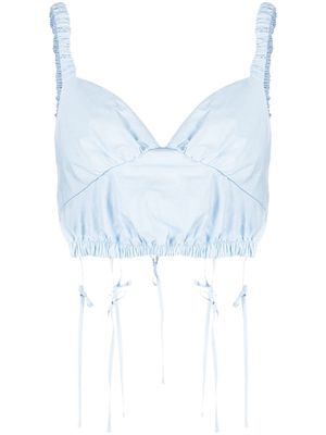 Act N°1 ruched crop top - Blue