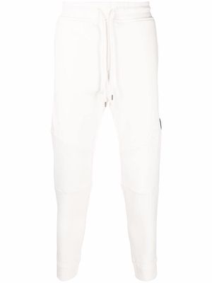 C.P. Company lens-detail cotton track pants - White