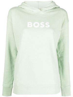 BOSS logo-print hoodie - Green