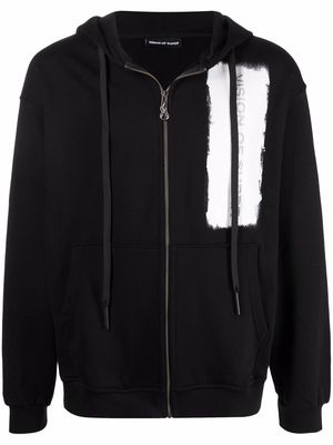 Vision Of Super logo-print zip-up hoodie - Black