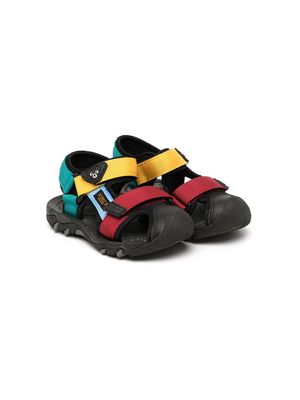Miki House colour-block panel sandals - Multicolour