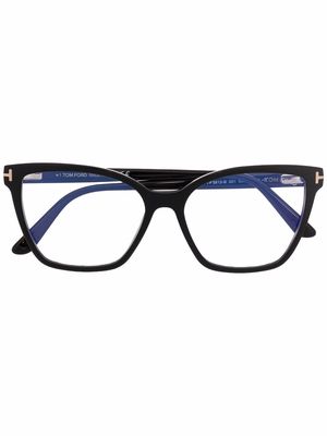 TOM FORD Eyewear FT5812 soft cat-eye glasses - Black