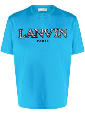LANVIN logo print T-shirt - Blue