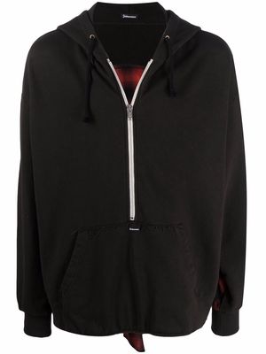 Undercoverism oversized flannel hoodie - Black