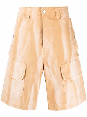 MSGM tie-dye cargo shorts - Neutrals