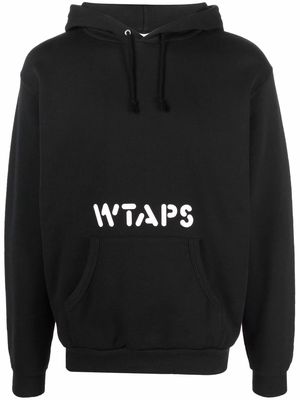 WTAPS logo-print hoodie - Black