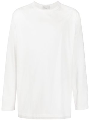 Yohji Yamamoto round-neck long-sleeve T-shirt - White